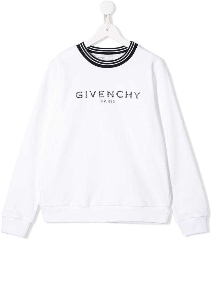 Givenchy Teen Logo Print Sweatshirt - White