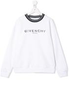 Givenchy Teen Logo Print Sweatshirt - White