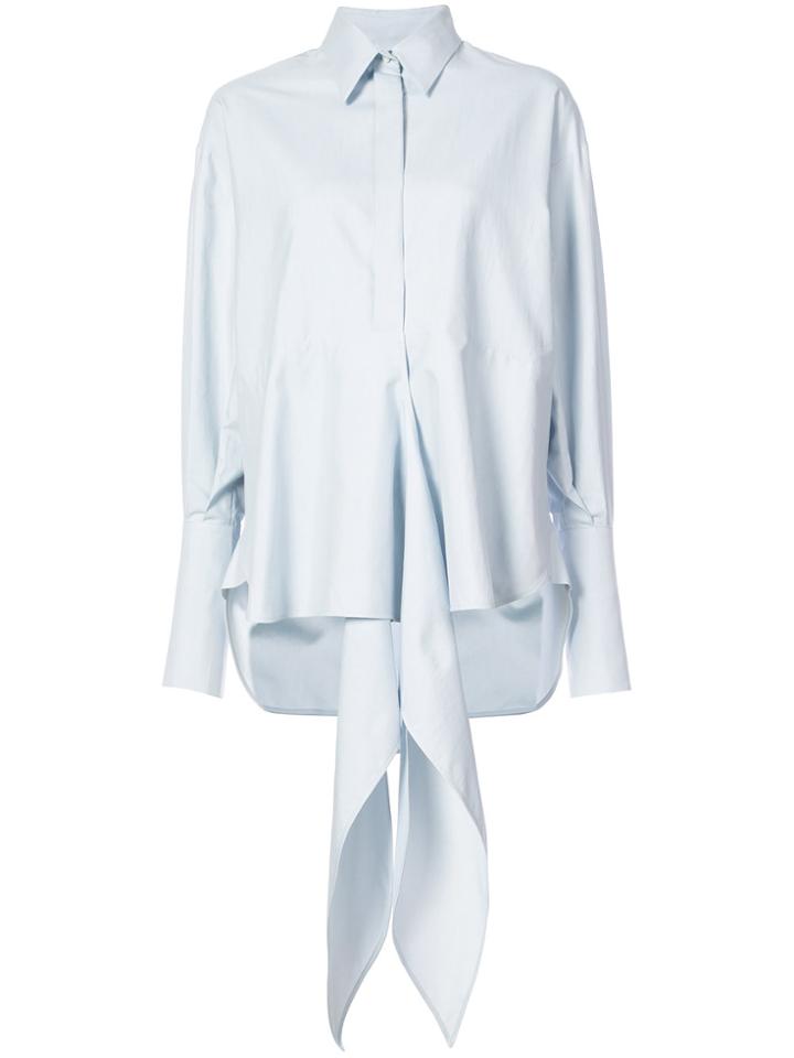 Petar Petrov Ruffled-front Shirt - Blue