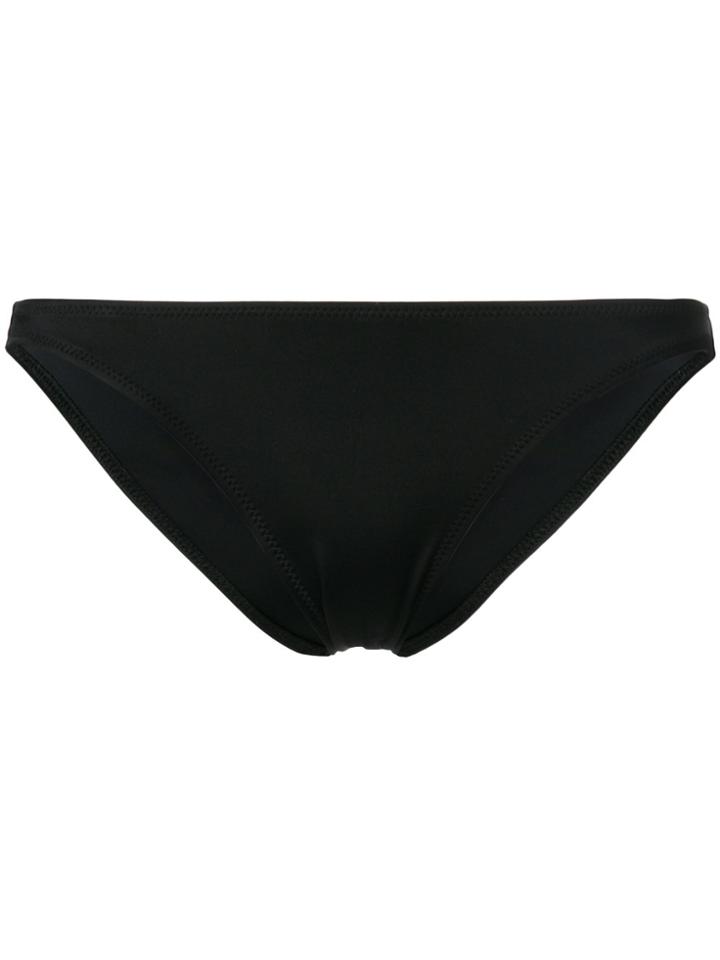 Solid & Striped Fitted Bikini Bottoms - Black