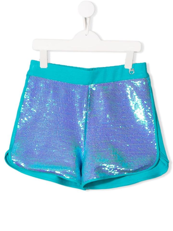 Pinko Kids Sequin Shorts - Green