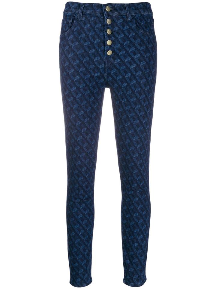 J Brand Patterned Skinny Jeans - Blue
