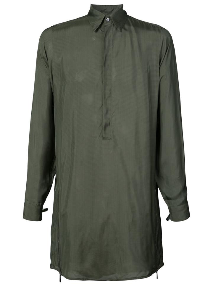 Jil Sander Longline Relaxed Shirt - Green
