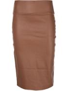 Sprwmn Fitted Pencil Skirt - Brown