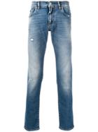 Dolce & Gabbana Slim Fit Distressed Jeans - Blue