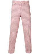 Education From Youngmachines Tweed Cropped Trousers - Pink & Purple