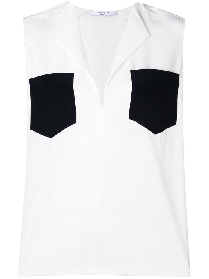 Givenchy Contrast Pocket Blouse - White
