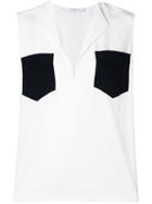 Givenchy Contrast Pocket Blouse - White
