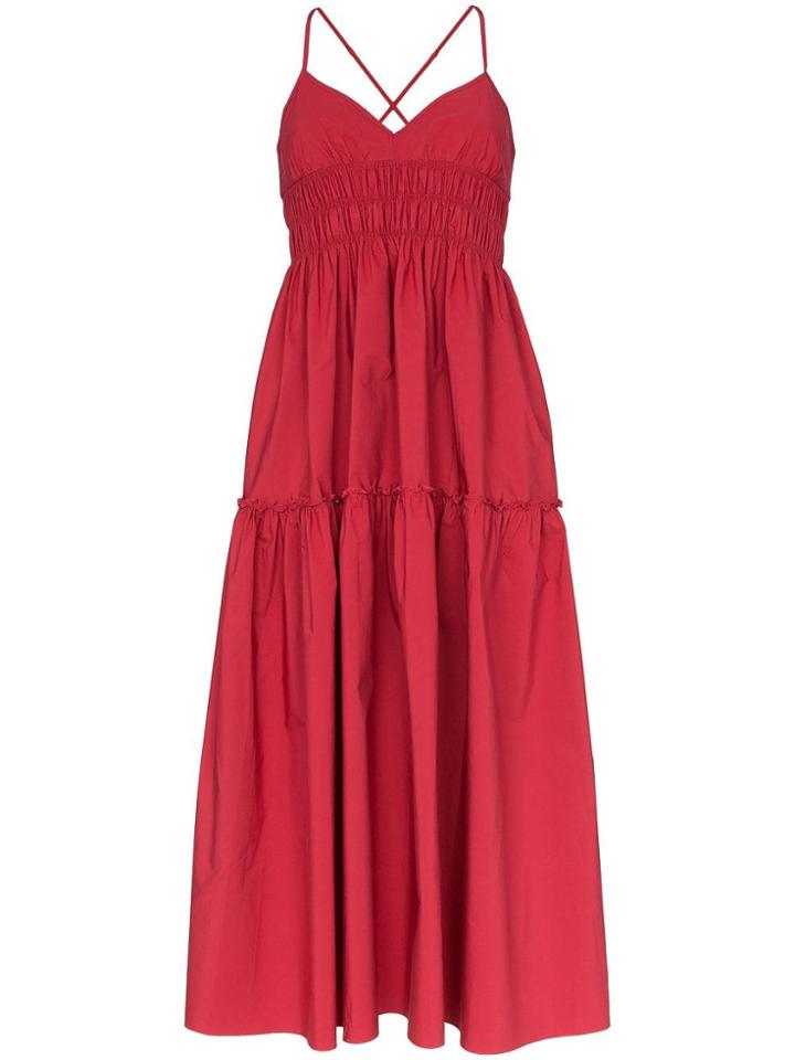 Three Graces Emma Shirred Midi Dress