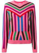 Chinti And Parker Striped Knit Jumper, Women's, Size: Small, Cashmere