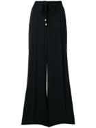 Twin-set Drawstring Flared Trousers - Black