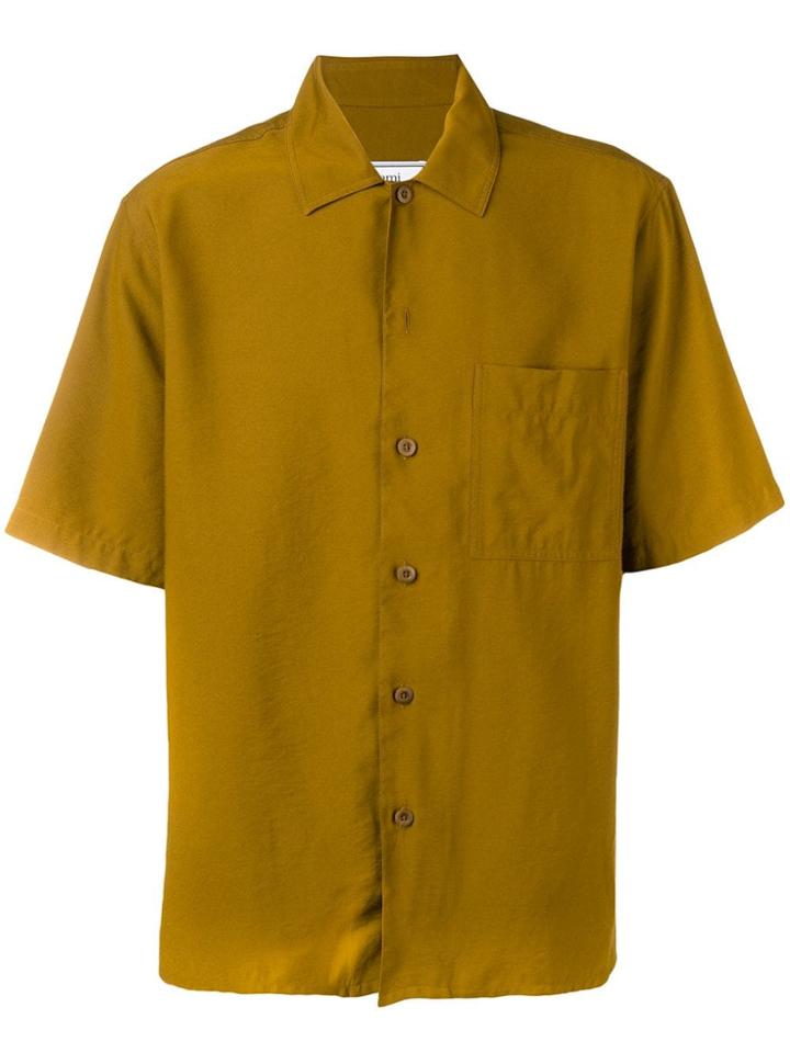 Ami Alexandre Mattiussi Camp Collar Short Sleeve Shirt With Chest