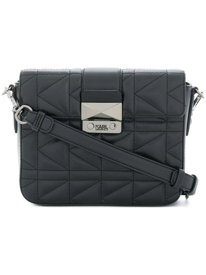 Karl Lagerfeld K/kuilted Cross Body Bag - Black