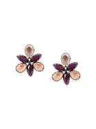 Larkspur & Hawk Bellini Scarlet Orchid Stud Earrings - Metallic
