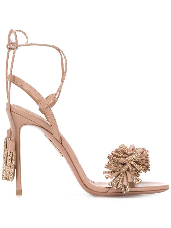 Aquazzura Wild Crystal 105 Sandals - Pink