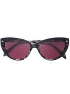 Alexander Mcqueen Eyewear Cat Eye Frame Sunglasses - Black