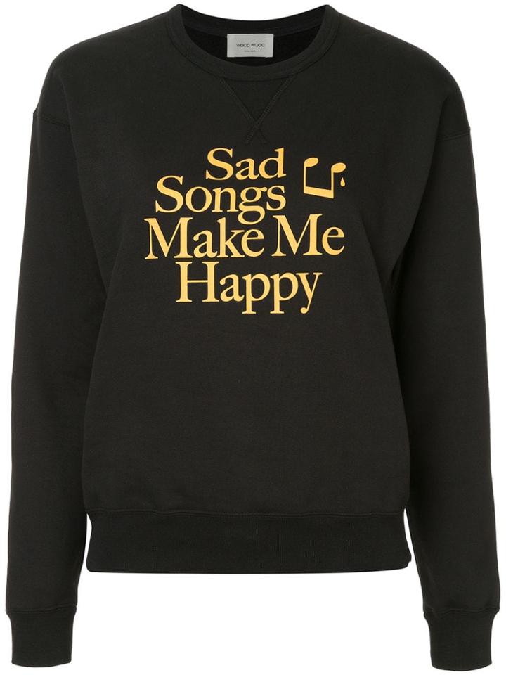 Wood Wood Printed Sweater - Black