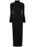 Rick Owens Lilies Fitted Knitted Maxi Dress - Black