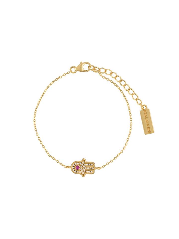 Nialaya Jewelry 'skyfall' Hamsa Hand Bracelet - Yellow & Orange