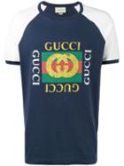 Gucci - Gg Logo T-shirt - Men - Cotton - S, Blue, Cotton