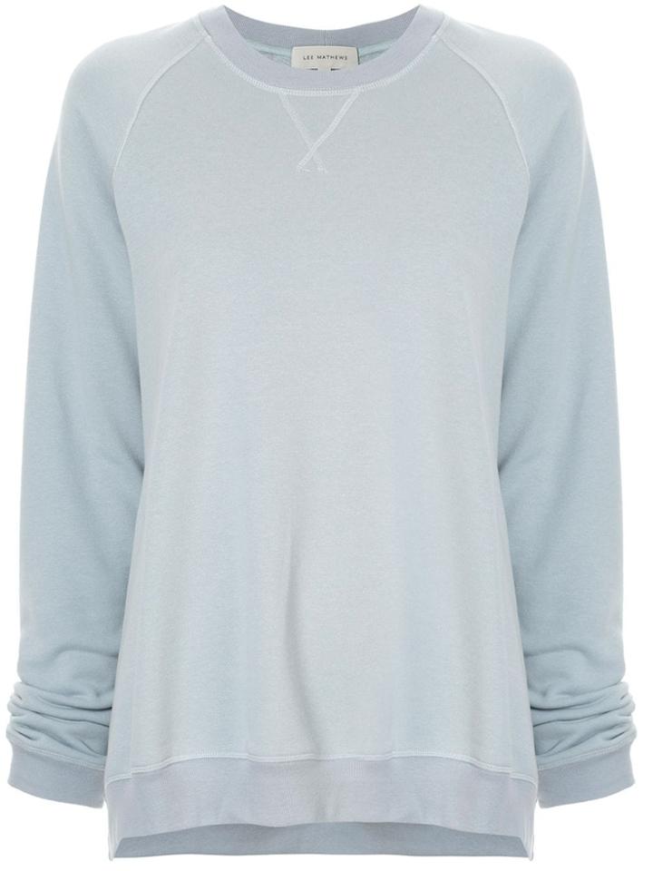Lee Mathews Vince Fleece Raglan Sweatshirt - Blue