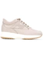 Hogan Lace Up Sneakers - Nude & Neutrals