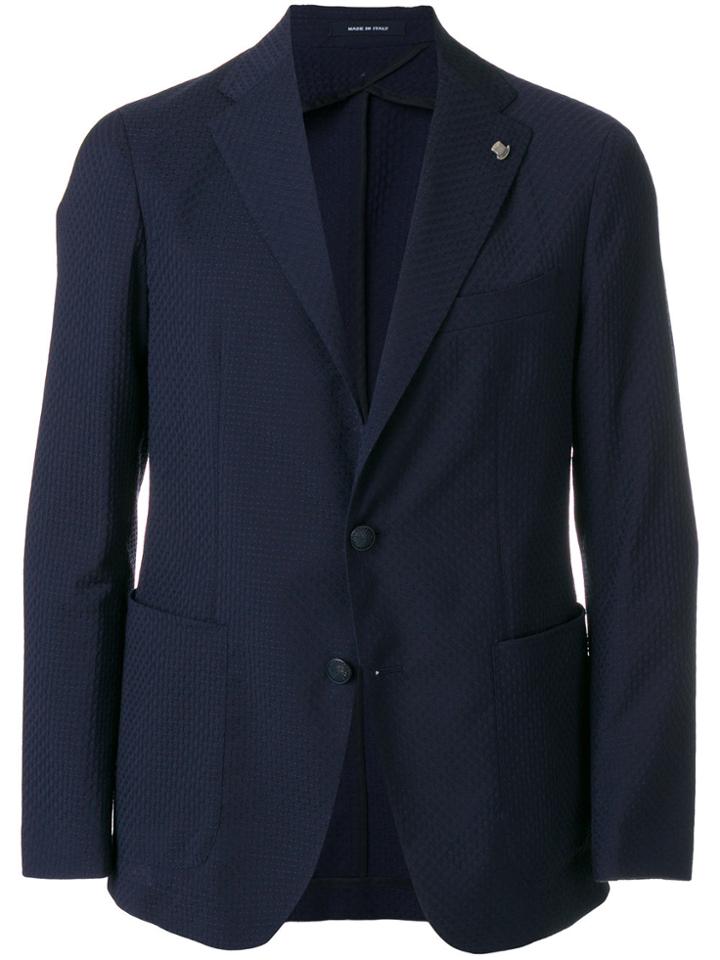 Tagliatore Jacquard Blazer - Blue