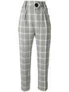 Petar Petrov Checked Tailored Trousers - Black
