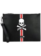 Philipp Plein - Kingston Document Clutch - Men - Leather/polyester - One Size, Black, Leather/polyester