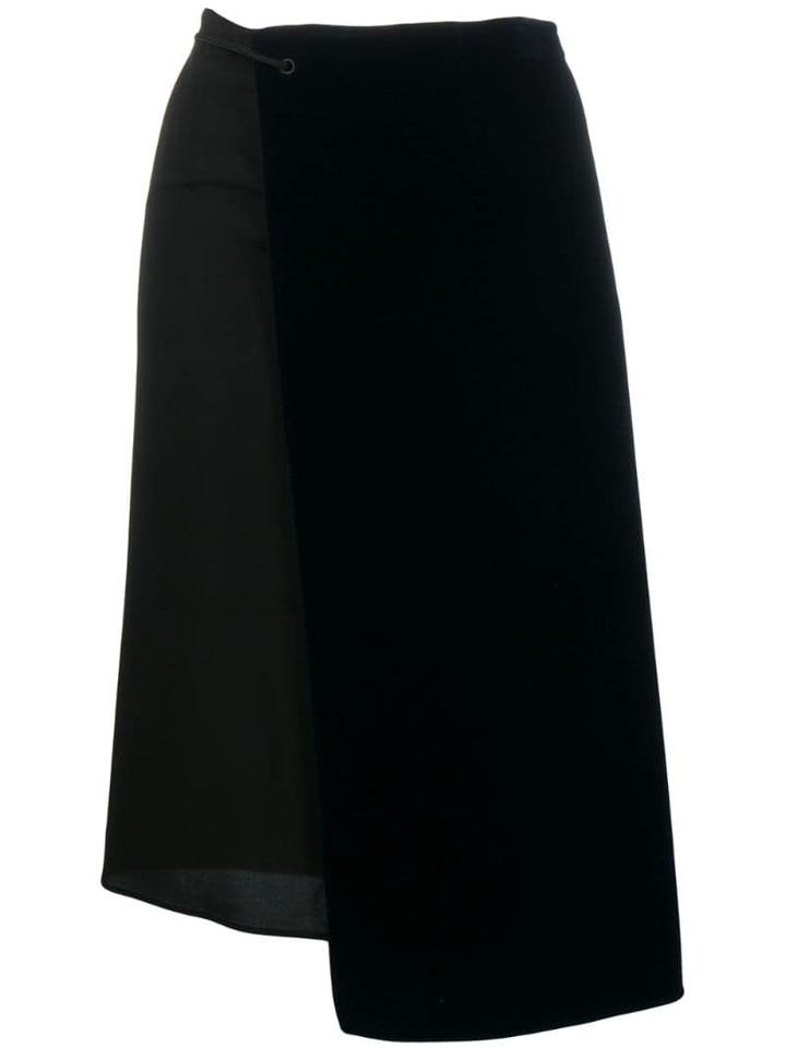 Maison Margiela Wrap Midi Skirt - Blue