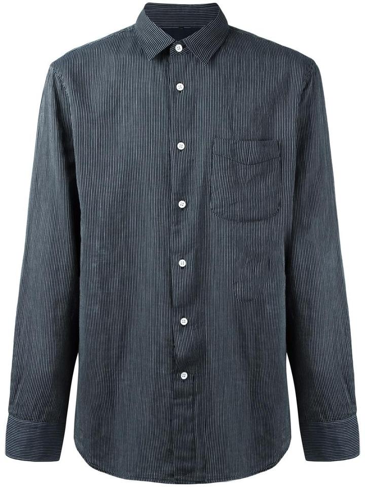 Rag & Bone Striped Shirt, Men's, Size: Medium, Blue, Cotton