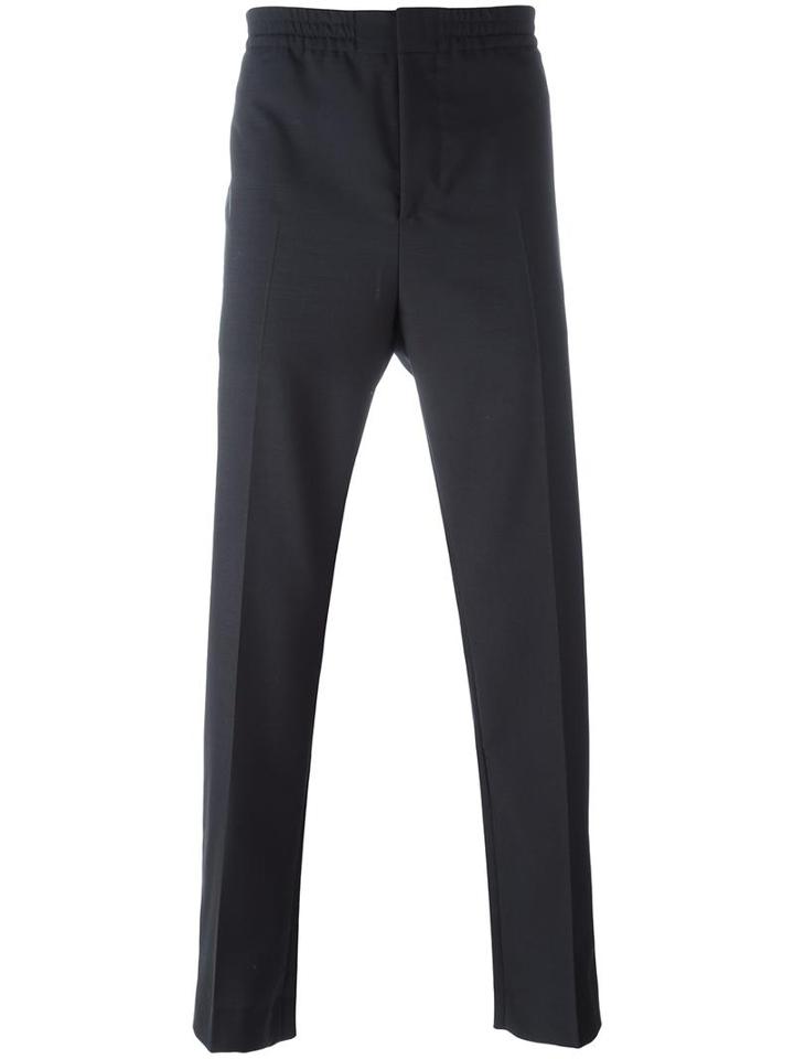 Msgm Piping Detail Track Pants, Men's, Size: 44, Blue, Cotton/virgin Wool