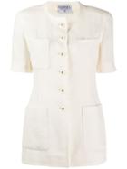 Chanel Pre-owned Round Neck Jacket - White