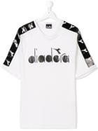 Diadora Junior Teen Logo Stripe T-shirt - White