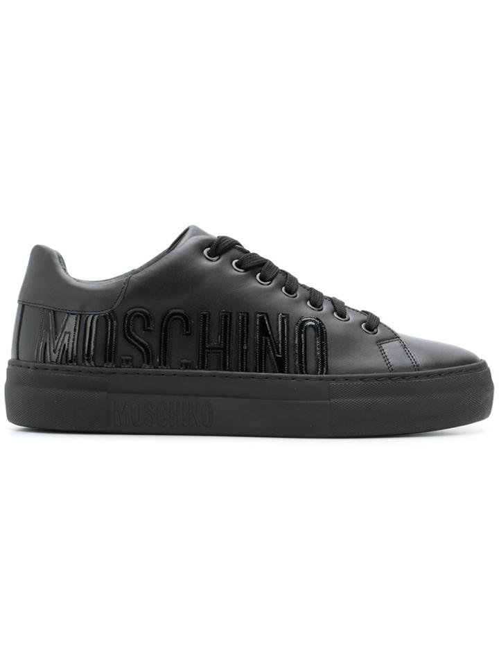 Moschino Logo Detail Sneakers - Black