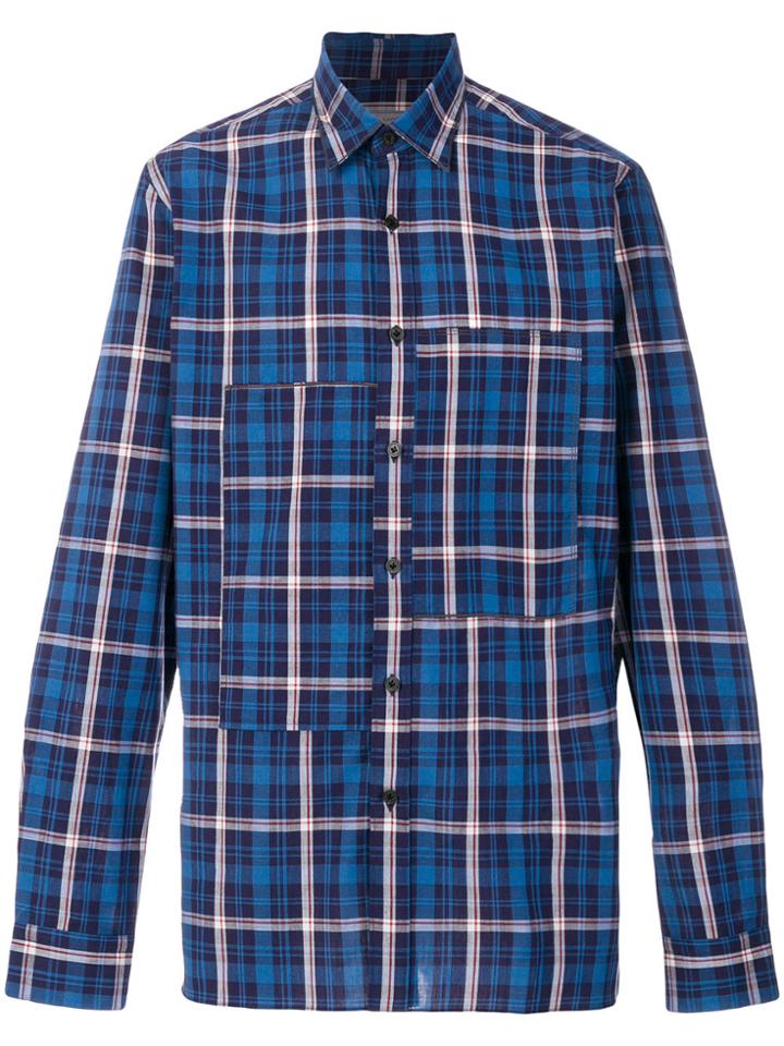 Lanvin Layered Plaid Shirt - Blue