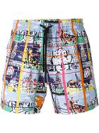 Vilebrequin Grid Sketch Print Swim Shorts