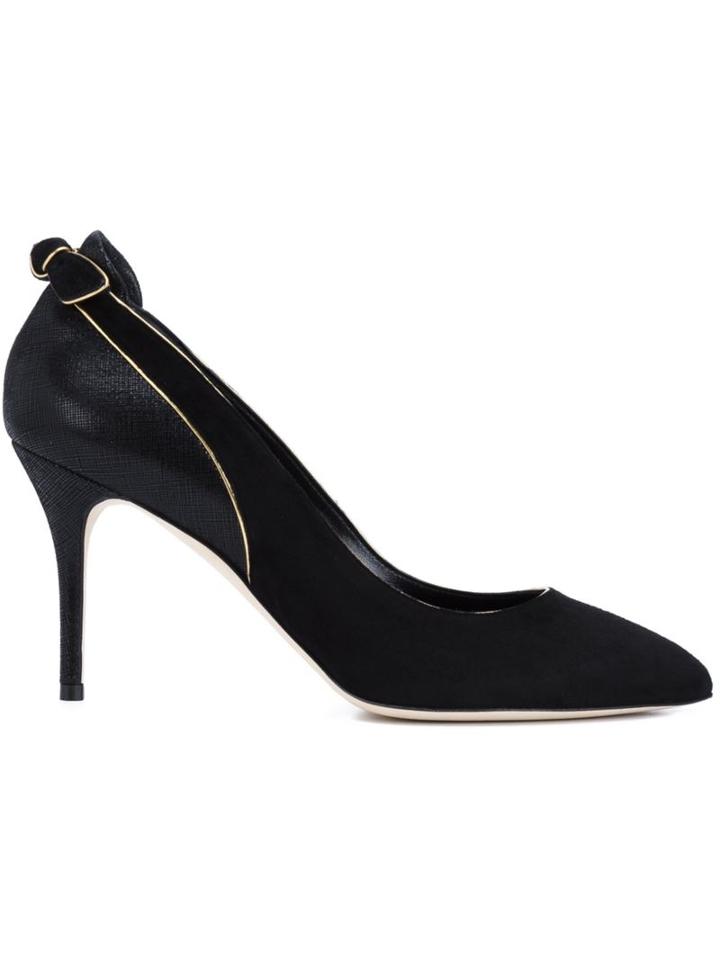 Oscar De La Renta Panelled Bow Detail Pumps
