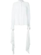 Dion Lee Cuff Tie Blouse, Women's, Size: 6, White, Silk