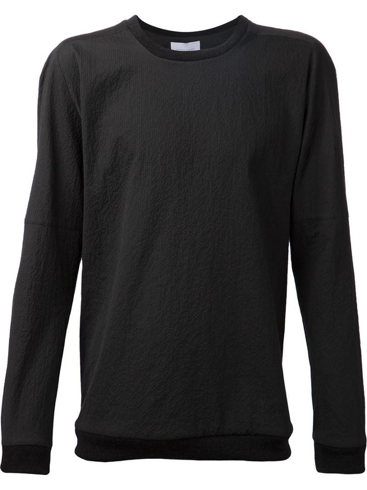 Strateas Carlucci Textured Crew Neck Sweatshirt