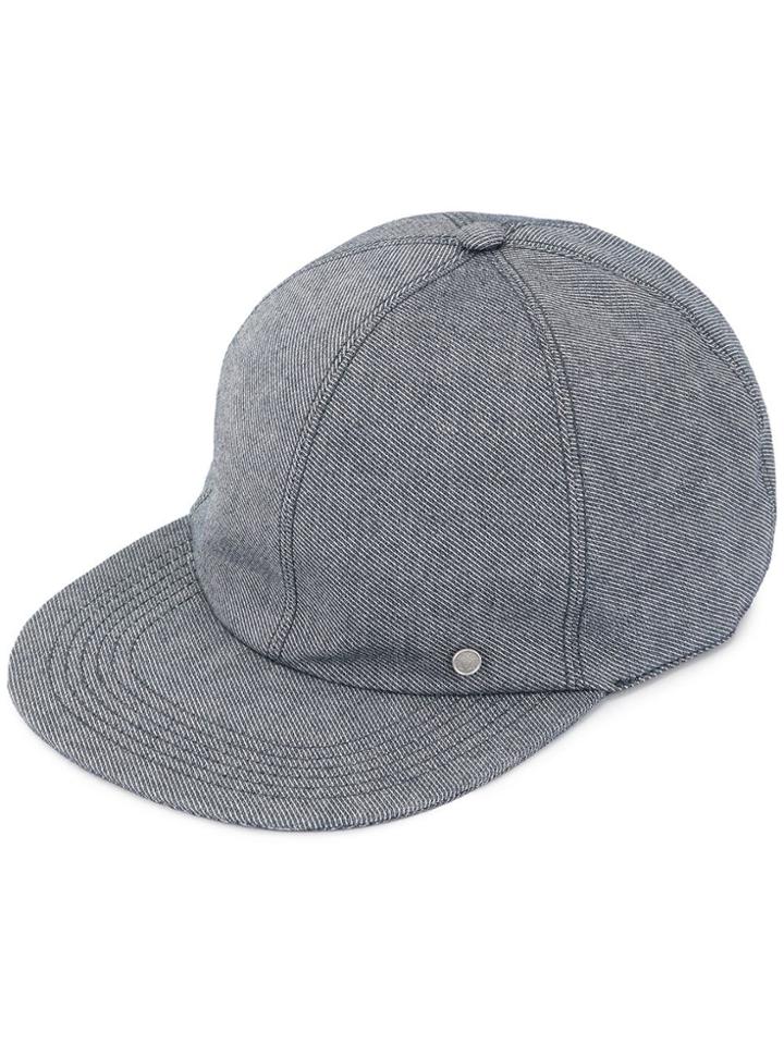 Maison Michel Tiger Denim Cap - Blue