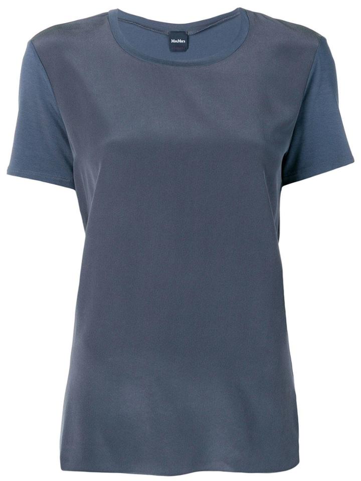 Max Mara Drape Style T-shirt - Blue