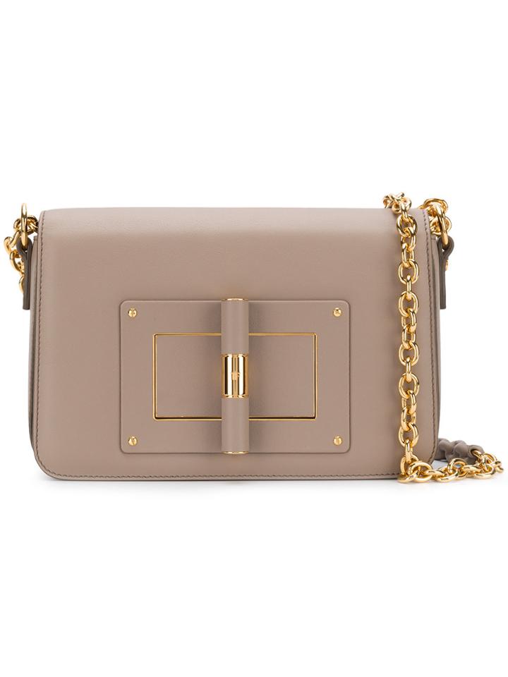 Tom Ford Twist Lock Shoulder Bag - Nude & Neutrals