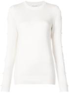 Sonia Rykiel Pearl Detail Sweater - Nude & Neutrals