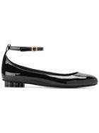 Salvatore Ferragamo Varnished Ballerina Shoes - Black