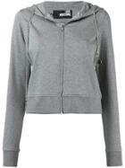 Love Moschino Cropped Hooded Jacket - Grey