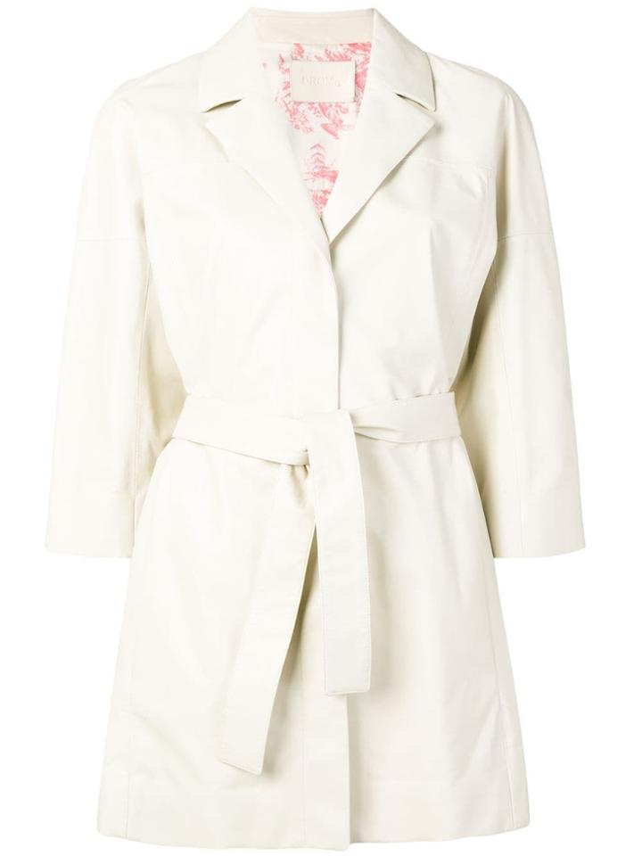 Drome Wrap-around Midi Coat - White