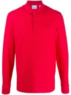 Burberry Monogram Motif Piqué Polo Shirt - Red