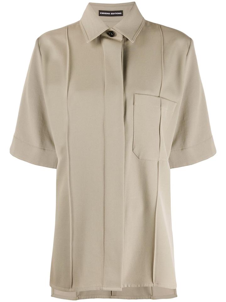 Kwaidan Editions Oversized Short Sleeved Shirt - Neutrals