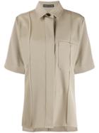 Kwaidan Editions Oversized Short Sleeved Shirt - Neutrals